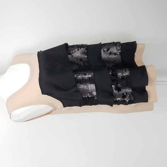 SIMPLY VERA WANG SLEEVELESS BLACK SEQUENCE TANK TOP BLOUSE, WOMEN'S: MEDIUM, $25 - Picture 2 of 7